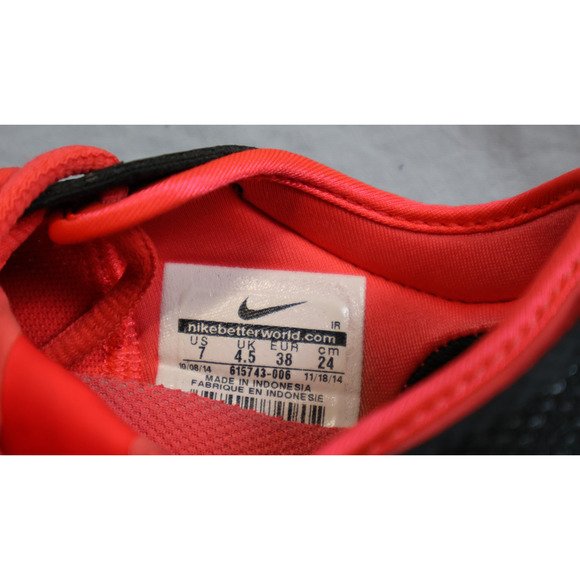 Nike Running Shoes Womens Size 7 Black Red White Lunarlon Training Lightweight - Picture 5 of 5